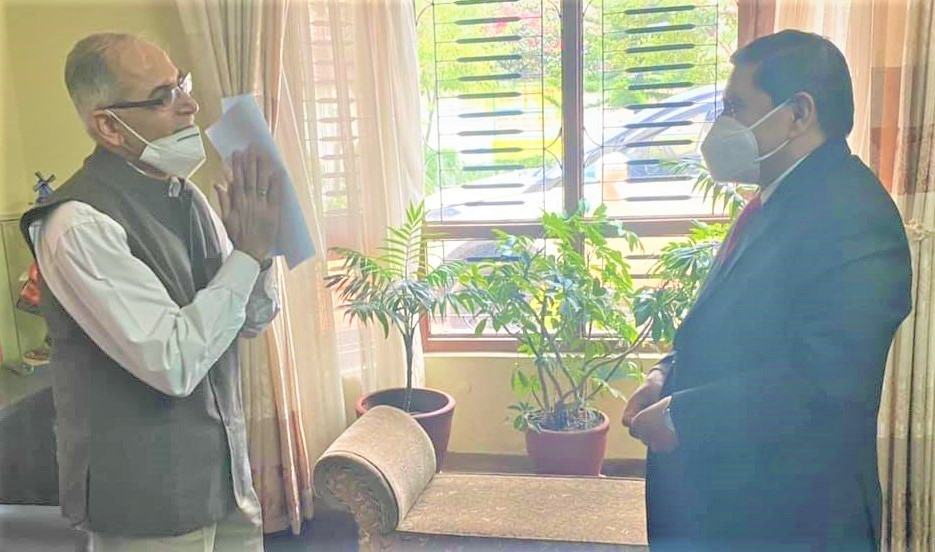  प्रवक्ता श्रेष्ठ र भारतीय राजदुतबीच भेटवार्ता 