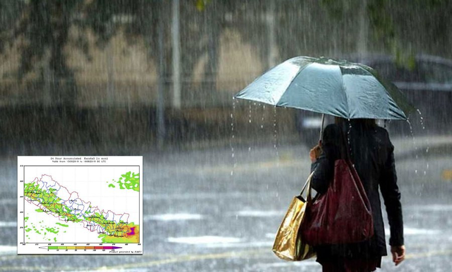 आजको मौसमः देशका अधिकांश भागमा पानी पर्ने संभावना